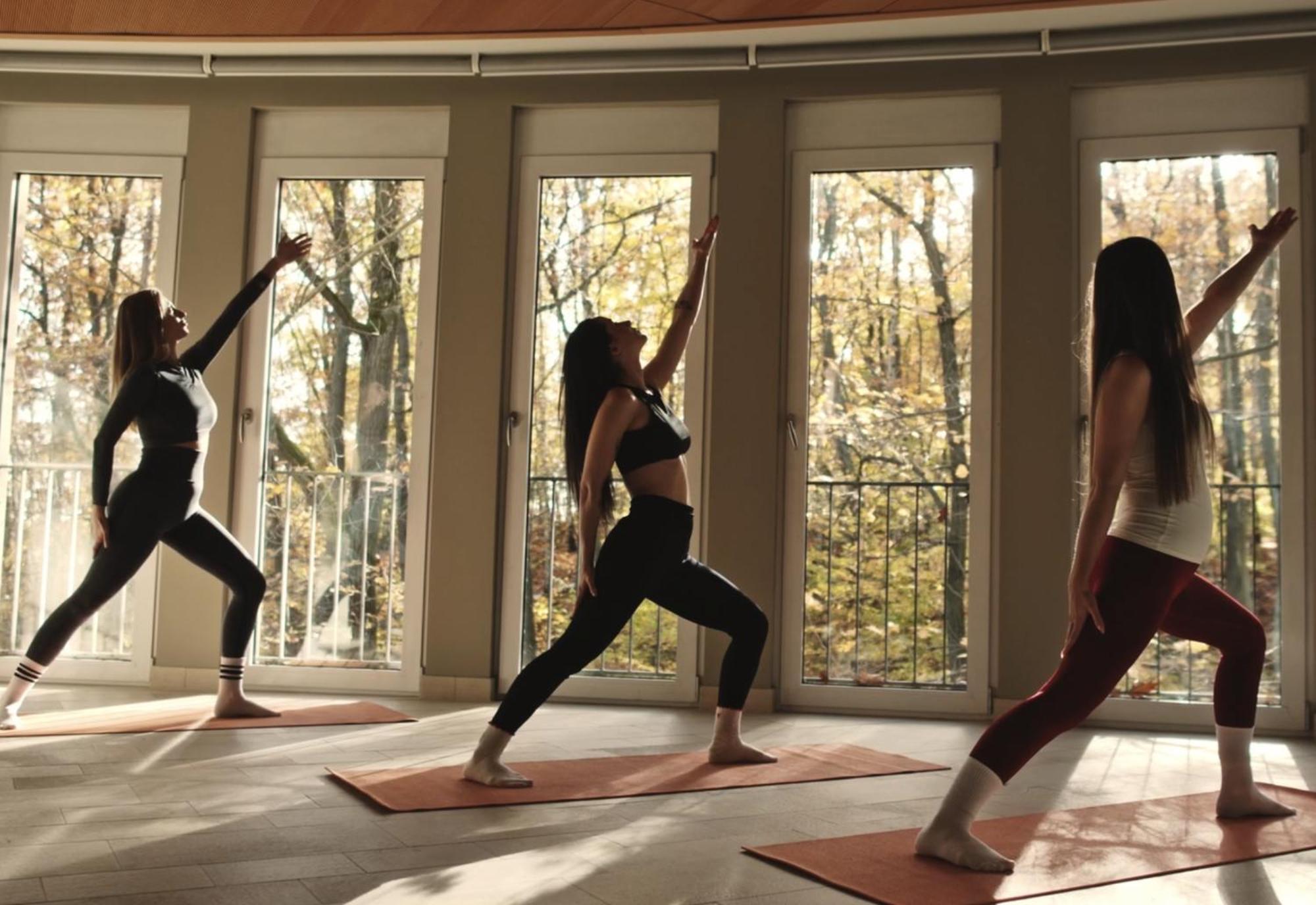 Precise Resort Bad Saarow Esterno foto A yoga class